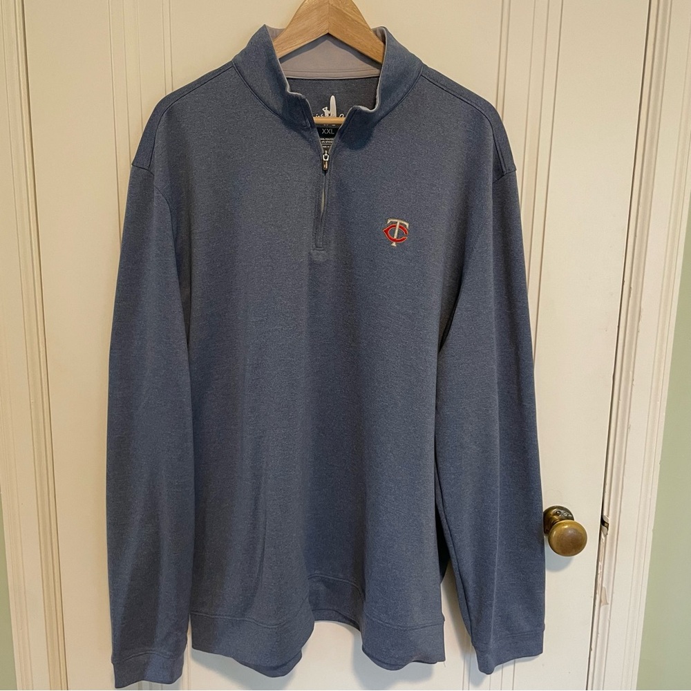 Johnnie-O Minnesota Twins Baseball Quarter‎ Zip Performance Sweater Pullover XXL